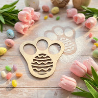 Easter Bunny Paw Print Stencil Reusable Bunny Footprint Stencil Rabbit and Easter Eggs Template DIY Crafts for Crafters, Teachers, Yard, Classroom