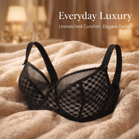 Bras for Women with Full Coverage Underwired Support and Minimizing Design, Breathable Nylon Mesh for Everyday Wear, Anti-Sagging Structure