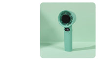 Lightweight USB Rechargeable Fan Long Battery Life Mini Cooling Fan Powerful Airflow Portable Jet Blower Quiet Operation for Travel, Outdoor, Office, Commuting
