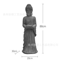 Chinese Style Buddha Statue Candle Holder Decorative Figure for Temple, Tea House, Garden