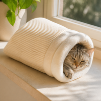 Winter Warm Cat Sleeping Bag Pet Bed Enclosed Cozy Kitten Puppy Cave