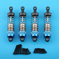 4 Pieces 81mm Metal Shock Absorb Smooth Damping Hydraulic RC Car Damper Adjustable Metal Damping System Shocks for Rough Terrain
