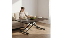 Foldable Design Convertible Lift-Top Table Space Saving Lift-Top Rolling Desk Multi-Functional Living Room Furniture Adjustable Height for Small Apartment Residents, Telecommuting Workers, Homeowners, Dining, Home Office