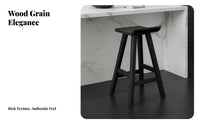Wabi-Sabi Design Round Top Counter Stool Minimalist Look Bar Seating Built-in Footrest Sturdy Construction for Homeowners, Business Owners, Interior Designers, Restaurant, Cafe, Dining Space, Kitchen Island