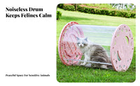 Enclosed Cat jogning Wheel quiet Operation Cat Exercise Wheel Promotes Health Pet Exerciser for Indoors, Apartment, Living Room