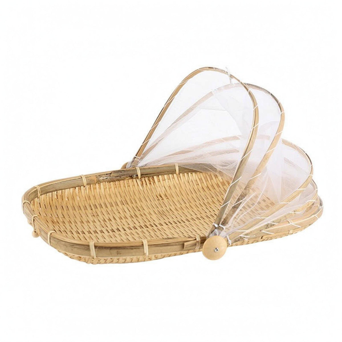 Bamboo Food Mesh Cover Dish Cover Covered Fruit Basket