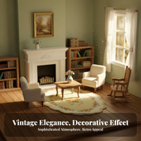 Realistic Detailing Dollhouse Carpet Intricate Pattern Miniature Rug Exquisite Craftsmanship for Hobbyists, Adults, Miniature Scene
