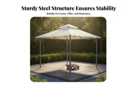 Four-Corner Pavilion Protection Outdoor Gazebo Weather-Resistant Heavy-Duty Event Shelter for Homeowners, Business Owners, Courtyard, Garden, Patio