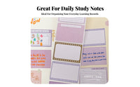 256 Pieces Pull-out Memo Stickers Portable Pull-out Memo Pad Cute Design Sticky Note Roll for Students, Girls, School, Scrapbooking, Desk Organization