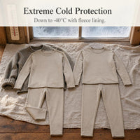 Girls' Thermal Underwear Set for Teens, De Velvet Lined Thickened Autumn/Winter