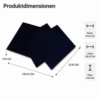 HDPE Geomembrane Pond Liner 1.0mm, Black Waterproof Pond Sheet, Tear-Resistant Lining Membrane for Garden Ponds & Fish Farms, Matte Surface