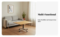 Nordic Design Adjustable C-Shaped Table Mobile with casters C-Shaped Couch Table Foldable surface Household Furniture Space-Saving for Apartment Dwellers, Homeowners, Remote Workers, Living Room, Small Spaces, Bedroom, Home Office