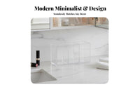 Multi-Compartment Tray Compartmentalized Design Narrow Cosmetic Tray for Vanity