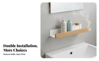 Drilldrillless Installation Wall-Mounted Rack Set Space-Saving Floating Utility Ledge Versatile Display Shelf Easy to Clean for Renters, Homeowners, Students, Bathroom, Living Room, Vanity Area, Bedroom