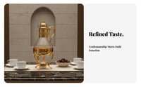 3 Pieces Arabic Dallah Coffee Pot Heatable Arabic Coffee Pot Set Ornate Details