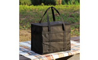 Structured Insulated Tote Bag Zippered Insulated Tote with Front Pocket Large Cooler Bag with Front Pocket Sturdy for Commuters