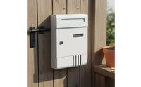 Rainproof Mailbox Iron Mailbox Powder Coated Metal Postbox for Outdoor, Front Doors