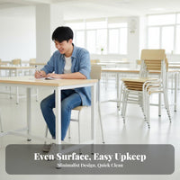 Simple Design Metal Frame Student Chair Long-Lasting Construction Molded Shell Stacker Lightweight Dining Seat Easy to Clean for Educators, Office Workers, Classroom, Training Room, Reception Area, Library