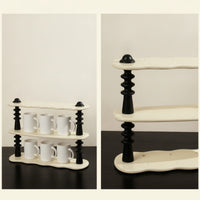3 Tier Desktop Storage Rack Low Profile Desktop Rack with Trays Modern Furniture for Vanity