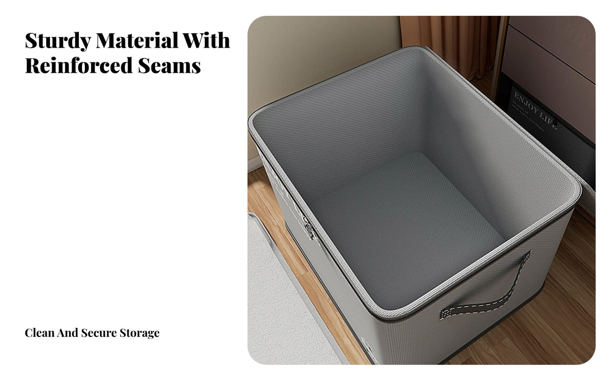 Fastener Ed Clothes Storage Bin Allergen-Resistant-Resistant Foldable Textile Storage Box Stackable Clothes Organizer Large