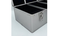 Aluminum CD Storage Box with Dividers Sturdy CD Organizer Box Portable Heavy-Duty for Collectors