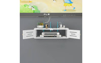 No-Drill Installation Wall Mount Router Shelf Space-Saving Router Wall Mount Shelf Cable Management Heat Dissipation Vents for Bedroom