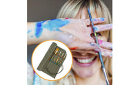 Travel-Friendly 22 Slot Brush Pouch Space-Saving Canvas Paint Brush Roll Lightweight and Compact Roll-up Paintbrush Holder Large Capacity for Artists, Painters, Outdoor Painting
