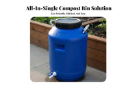 Kitchen Waste Compost Container Double Filtration System Household Compost Bin Food Scrap Container for Patio