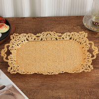 Ornate Hollow Tray Nordic Design Lace Tray for Living Room, Tea Table