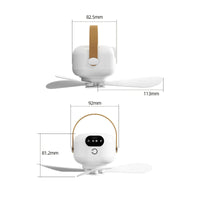 Ceiling Fan Light 3 Speed Settings Home Appliance for Dorm Room, Outdoor Camping