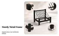 Metal Pickleball Display Rack Slotted Pickleball Paddle Rack Compact Tabletop Paddle Stand Upright for Counter, Desk