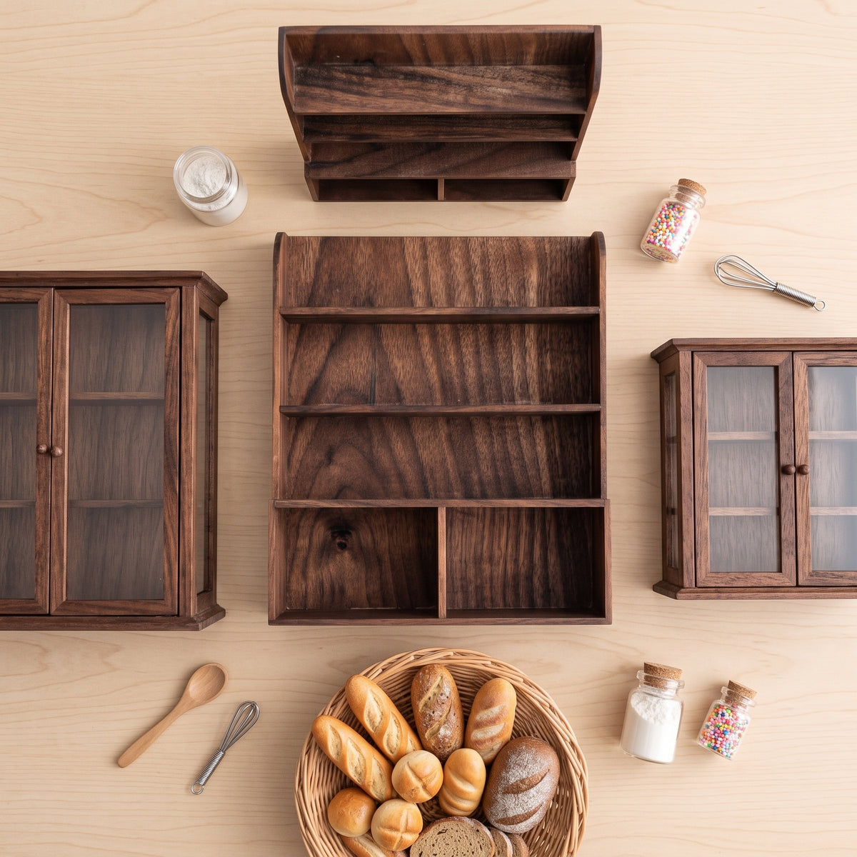 Miniature Dollhouse Bakery Food Display Set