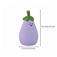 Eggplant Night Light Cute Silicone Bedside Light Timer Function for Infants
