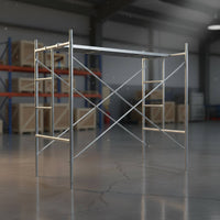 Rust Resistant Galvanized Steel Scaffold Heavy Duty Ladder Frame Scaffolding Set Anti-Slip Surface Portable Scaffolding Platform Multipurpose for Painters