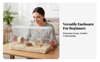 spacious Large Space Transparent Hamster Villa chew-resistantResistant Small Pet enclosure Multi-Level Layout Rodent Enclosure Good Ventilation for Children, Indoors, Bedroom, Living Room, Home