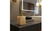 Marble Pattern Soap Dispenser Long-Lasting Marble Soap Dispenser Square Lotion Pump Bottle Easy to Clean for Hotel