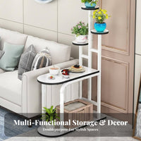 Nordic aesthetic Multi-Level Plant Rack Minimalist Multi-Tier Round shelf Rack Space-Saving plant display adaptable for Gardeners, Apartment Dwellers, Homeowners, Living Room, Balcony, Bedroom, Corner