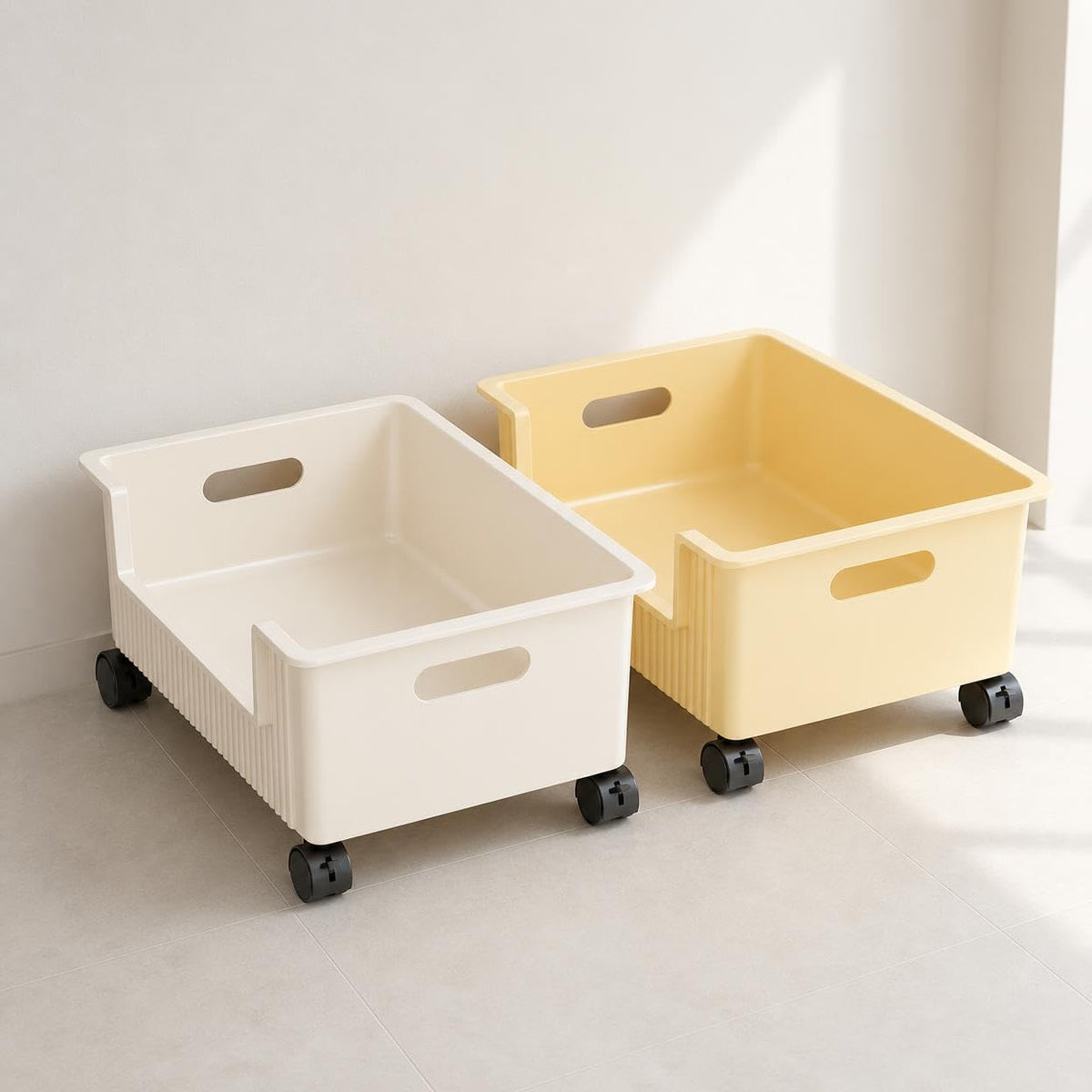 Under-Sink Bathroom Storage Shelf, Movable Laundry Detergent Organizer for Toilet Washbasin, Balcony Washing Machine Side Storage Rack