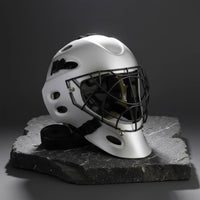 High-Toughness ABS Shell Ice Hockey Goalie Helmet EVA Foam Lining Goalie Helmet CE Certified Baseball Catcher Mask Adjustable Fit for Goalies, Catchers, Adults