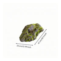 Faux Lichen Rock Natural-Looking Lichen-Covered Rock Artificial Mossy Stone Realistic Indoor for Photographers