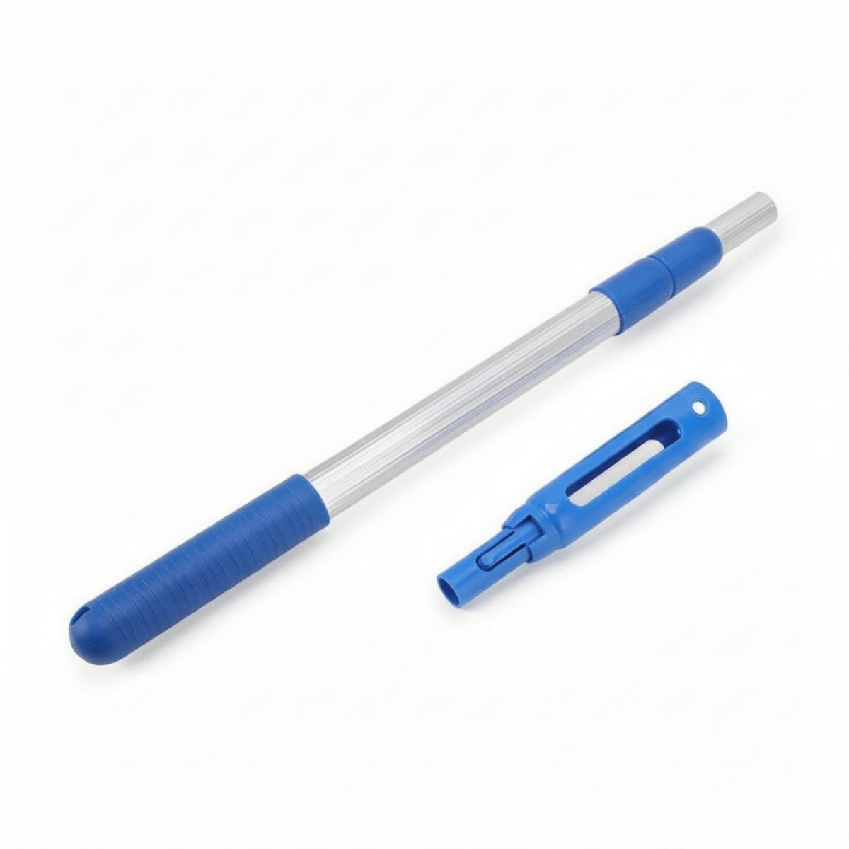 Telescoping Swimming Pool Cleaning Pole Anti-Slip Aluminum Pool Pole with Plastic Grip Ribbed Rust Proof for Spas