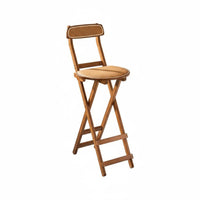 Foldable Design Backless Cross-Frame Stool Installation-without Rattan Top Folding Stool No Assembly Required Portable Seat Padded Cushion for Homeowners, Event Hosts, Home Bar, Camping, Outdoor, Indoor Use