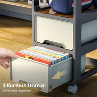 Space-Saving Slim Rolling Storage Cart Multitier Design Narrow Rolling Rack with casters Shelving Unit Mobile for Apartment Dwellers, Homeowners, Office Workers, Kitchen, Bathroom, Laundry Room, Closet