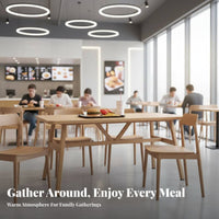 5 Pieces Sturdy and Long-Lasting Rectangular Dining Table with 4 Chairs Easy to Clean Table with 4 Seats Stable Structure Commercial Furniture Modern Design for Restaurant Owners, Families, Homeowners, Kitchen, Home