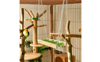 Textured Hanging Bird Ladder Natural Bird Ladder with Chains Long-Lasting Toy Sturdy for Small Birds, Parakeets, Budgies