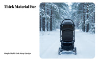 Thickened Fleece Lining Warm Stroller Foot Cover Multi-Functional Baby Stroller Bunting Bag Machine Washable for Infants, Toddlers, Outdoor