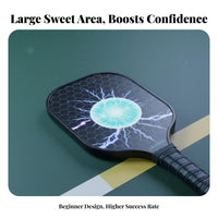 Paddle Racket Lightweight Printed Paddle Racket Comfort Grip for Beginners, All Skill Levels, Outdoor Court, Recreational Play, Sports Club
