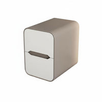 Space-Saving Design Narrow 2-Drawer End Table Modern Design Narrow Storage Cabinet Quiet Drawers Nightstand Easy to Clean for Apartment Dwellers, Homeowners, Students, Small Areas, Dorm Room, Hallway