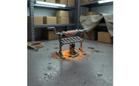 Skewer Miniature Barbecue Scene Metal-Look 1/64 Barbecue Grill Model Slatted Grill Scene Model Fire Base for Display