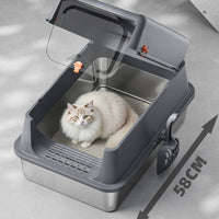 Stainless Steel Litter Box Rust Resistant for Bathroom